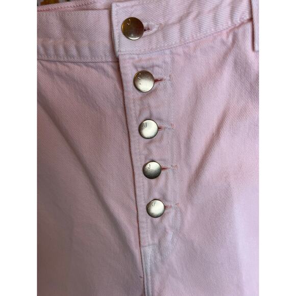J BRAND Heather Button Fly Jeans in Lulled Cropped in Pink Women's Size 32 = 12 - Picture 7 of 12